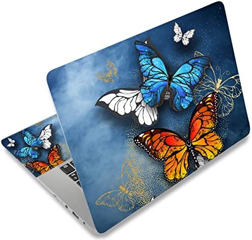 Laptop Notebook Skin Sticker Cover Decal Fits 12 13 13.3 14 15 15.4 15.6 inch Laptop Protector Notebook PC | Easy to Apply, Remove and Change Styles (Colorful Butterflies)