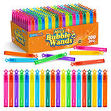 200 Pieces Mini Bubble Wands,Bubble Party Favors Assortment Toys for Kids,Themed Birthday, Halloween, Goodie Bags, Carnival Prizes, Wedding, Bubble Maker Toys for Kids,Outdoor Gifts for Girls & Boys