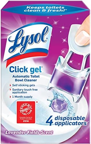Lysol Click Gel Automatic Toilet Bowl Cleaner, Lavender, 4ct