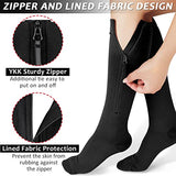 Ailaka Zipper Compression Socks for Men Women - 20-30 mmHg Close Toe Knee High Medical Compression Socks with Zipper, Zip Up Socks for Varicose Veins, Edema, Recovery, Pregnant, Nurse