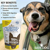 SAVE.DOG Probiotics for Dogs – Dog Probiotic Chews for Dogs with Clinically-Studied BC30 Probiotic + Prebiotic for Digestive & Immune Health - Dog Supplement with a Cause (90 Chews)