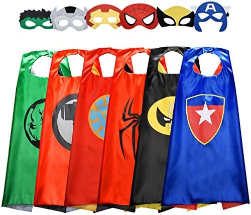 Roko Toys for 3-10 Year Old Boys Girls, Superhero Capes for Kids Cartoon Dress up Costumes Party Supplies Christmas Gifts