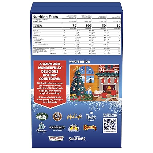 Keurig Advent Calendar Variety Pack, Single Serve K-Cup Pods, 24 Count