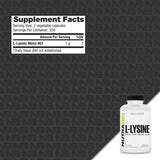 NutraBio L-Lysine (500mg) - Pure Grade Amino Acid - 500 Vegetable Capsules - Essential Amino Acid - Non-GMO - Gluten Free - Vegan