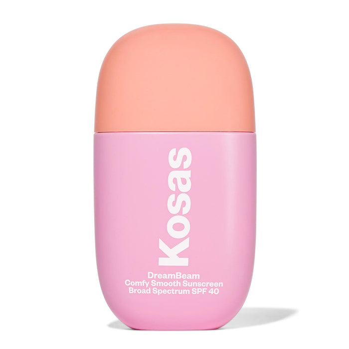 Kosas DreamBeam Mineral Sunscreen SPF 40 - Smooth Liquid Sun Protection for Face - Lightweight Makeup Base with Hyaluronic Acid, Ceramides & Peptides - Subtle Radiant Finish, 40 ml