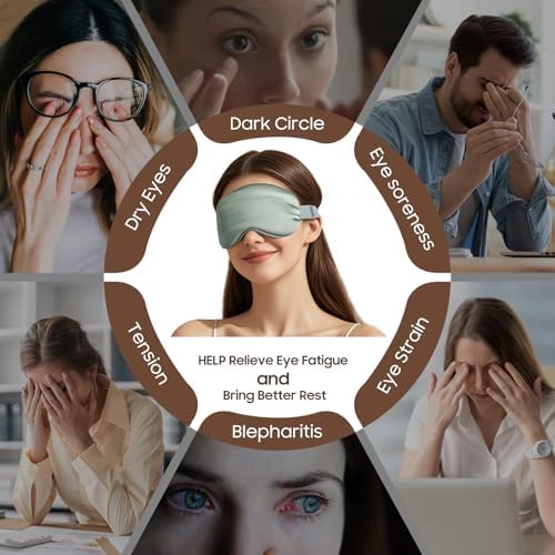 Heated Eye Mask for MGD, Dry Eye Syndrome, Chalazion, Blepharitis, Stye Eye Treatment, 20 Precise Temperature Settings & 5 to 99 Minute Timer Control, Soothe Eye Discomfort, Gray