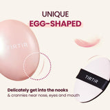 TIRTIR Mask Fit All Cover Pink Cushion Foundation | High Coverage, Semi-Matte Finish, Lightweight, Flawless, Corrects Redness, Korean Cushion, Mini (0.15 oz.), #17C Porcelain