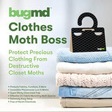 BugMD Clothes Moth Boss Traps (6 Count, Black) - Sticky Glue Bug Repellent Pheromone Attractor for Closets Wardrobes Cabinet Drawers, Moth Balls for Closet, Moth Traps with No Harsh Chemicals