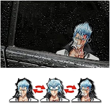 3D Anime Dynamic Waterproof Car Stickers 4.72" x 5.9", Illusion Flip Image Japanese Manga Motion Sticker for Car Computer Laptop Skateboard Wall Decor Cool Stickers Anime Gifts for Kids (3 in 1