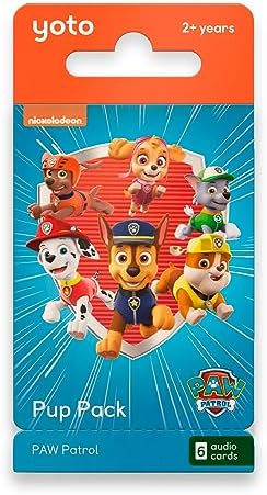 Yoto PAW Patrol: Pup Pack – 6 Kids Audio Cards for Use with Player & Mini All-in-1 Audio Device, Educational & Screen-Free Listening with Fun Stories for Playtime, Bedtime & Travel, Ages 2+