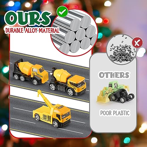 2024 Christmas Advent Calendar,Alloy Construction Engineering Vehicle Toys for 3-8 Year Old Boys Girls 24 Days Countdown Calendar Stocking Stuffer Christmas Countdown Gifts for 3-8 Year Old Boys Girls