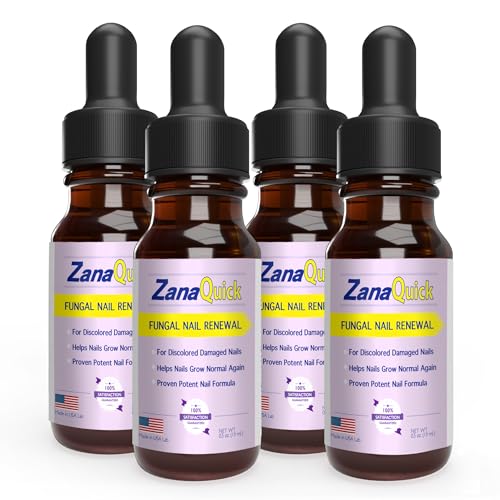 Toenail Treatment Drops - 4 Pack Extra Strength Nail Repair Solution for Toe Nails & Fingernails - Powerful Nail Care Renewal & Recovery Liquid for Thick, Damaged & Discolored Nails Remedy