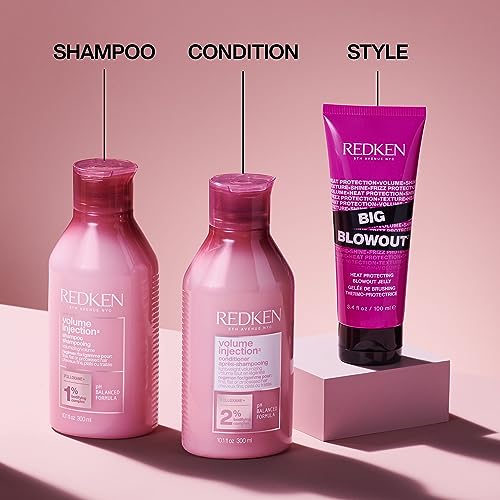 Redken Volume Injection Conditioner | Hair Volumizer For Fine Hair | Detangling and Volumizing | 10.1 Oz