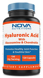 Nova Nutritions Hyaluronic Acid 100mg/serving - Promotes Youthful Skin & Healthy Joint Function 120 Capsules