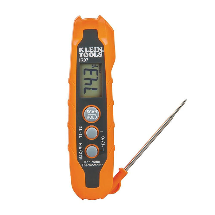 Klein Tools IR07 Dual Infrared (IR) and Probe Pocket Size LCD Digital Thermometer