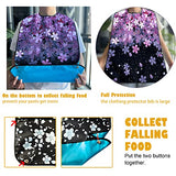 VOPHIA 3 Pack Adult Bibs for Women Washable Bib Reusable Waterproof Clothing Protector with Optional Crumb Catcher Cherry Blossoms