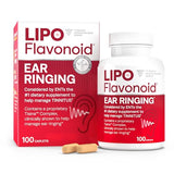 Lipo Flavonoid Plus, Tinnitus Relief For Ringing Ears, OTC Flavonoid Ear Health Vitamins, Bioflavonoids & Vitamin C, 100 Caplets, packaging may vary