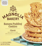 Magnolia Bakery Classic Vanilla Banana Pudding Cookies with White Chocolate Chips, 2 Ounce (Pack of 4), Soft-Baked, Vanilla Wafers, White Chocolate Chips, Banana Pudding, Individually Wrapped