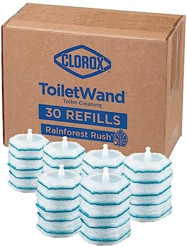 Clorox ToiletWand Disinfecting Refills, Rainforest Rush, 30 Ct (Package May Vary)