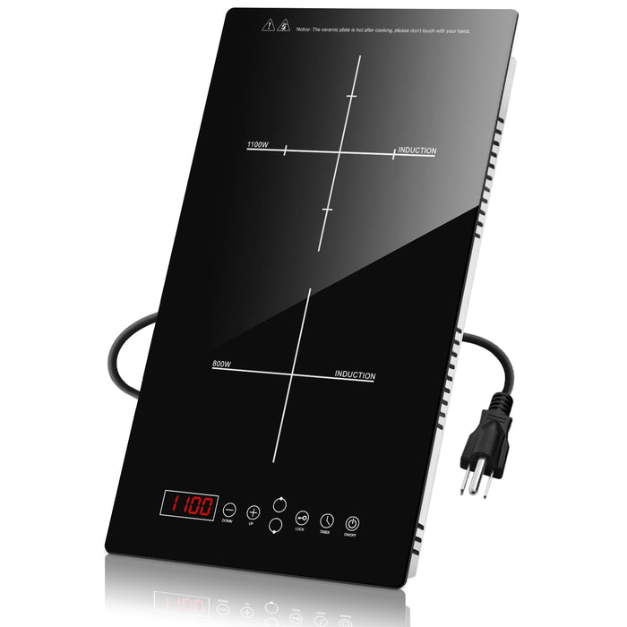 GRACEALL 2 Burner Induction Cooktop, 12 inch Glass Top Electric Stvoe for Cooking, Built-in & Countertop Kitchen Hotplate, 120V Plug in Stoves with Safty Lock and Timer