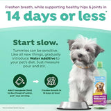 TropiClean Fresh Breath Plus Glucosamine for Hips & Joints | Dog Oral Care Water Additive | Dog Breath Freshener Additive for Dental Health | VOHC Certified | Made in the USA | 33.8 oz