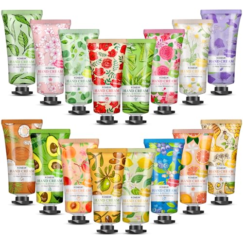 16 Pack Hand Cream Gifts Set, Valentines Day Gifts for Her, Bulk Hand Lotion Travel Size for Dry Cracked Hands, Mini Hand Cream for Mothers Day Gifts, Teacher Gifts and Nurses Week Gifts