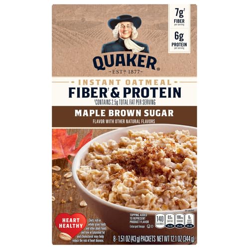 Quaker Instant Oatmeal, Maple & Brown Sugar, 12.1 Oz