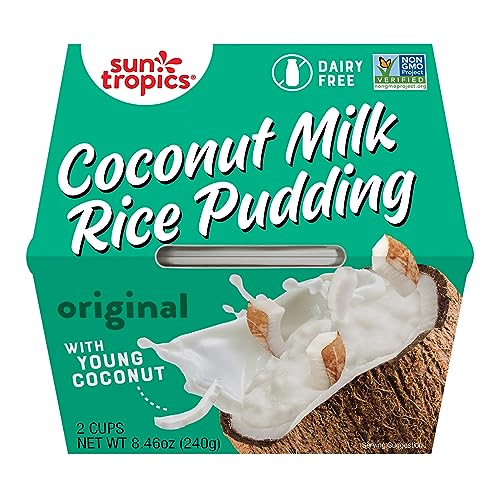 Sun Tropics Coconut Milk Rice Pudding Snack, Original, Gluten Free, Dairy Free, Vegan, Low Sugar, Non-GMO, Ready-to-Eat, 8.46 Oz (Pack of 6)