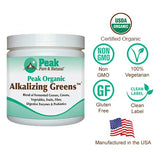 Peak Pure & Natural Peak Organic Alkalizing Greens Support pH Balance and Alkalinity | Superfood Green Drink Powder | Blend of Fermented Grass, Vegetable, & Fruit | Digestive Enzyme & Probiotic Powder