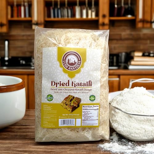 Premium Dried Kataifi Shredded Fillo Dough for Viral Dubai Pistachio Chocolate Bar, Kunafa, Knafeh, and Middle Eastern Desserts – Kadaifi Pastry, 500g (17.6 oz)