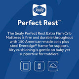 Sealy Perfect Rest Premium Firm Hypoallergenic Baby Crib Mattress & Toddler Bed Mattress, Waterproof Baby Mattress, 150 Coils, Air Quality Certified, Made in USA, 52"x28"