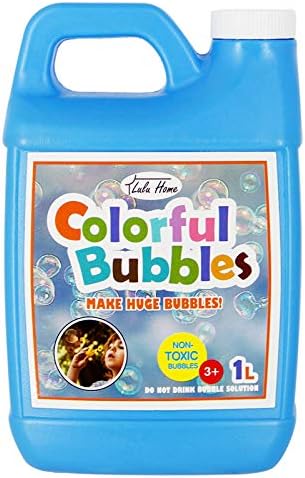 Lulu Home Concentrated Bubble Solution, 1 L/ 33.8 OZ Refill for Bubble Machines, Giant Wands, and Blowers - Up to 2.5 Gallons for Kids' Birthday Parties