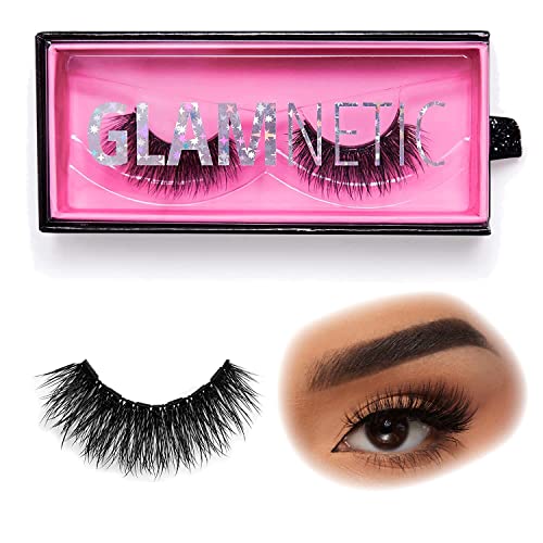 Glamnetic Magnetic Eyelashes - Bo$$ Babe |Magnetic Lashes, 60 Wears Reusable High Volume Faux Mink Lashes - 1 Pair