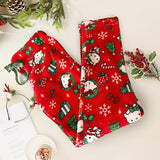 Anime Pajamas Pants Women's Girls Cartoon Cat All Character Print Flannel Lounge Sleep Bottoms Pajama Pants Christmas