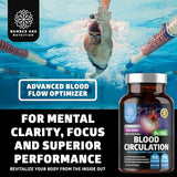 Number One Nutrition N1N Premium Blood Supplement [8 Powerful Herbs & Vitamins] All Natural Blood Flow Supplement with Hawthorn, Butchers Broom and Cayenne Pepper, 90 Caps