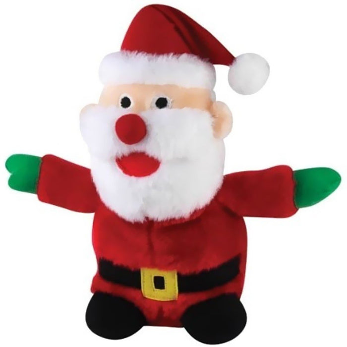 Zanies Plush Holiday Friend Santa Dog Toy, 9-Inch