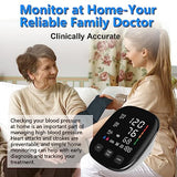 Blood Pressure Monitor, Automatic Upper Arm Blood Pressure Monitors for Home Use with Digital LED Display, Adjustable Blood Pressure Cuff 9-17'' with 2×199 Sets Memory (White)