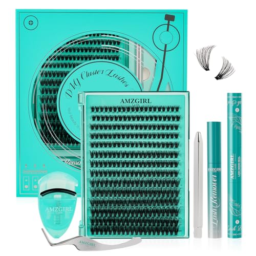 Lash Extension Kit 280Pcs,DIY Individual Lashes Clusters Kit,Lash Bond And Seal,Lash Remover For Eyelashes Extensions,Lash Applicator Tool For False Eyelash Cluster Kit(Blues(60D),D-Mix8-16mmKit)