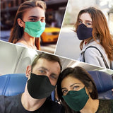 BASE CAMP Reusable Cloth Dust Face Masks 100% Cotton Washable Adjustable Breathable Fabric Mask with Filter Pocket, 3 Pack, Black