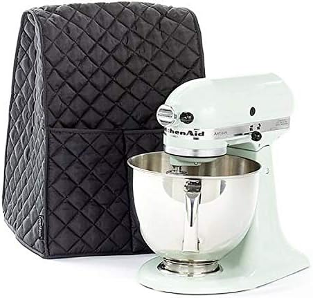 Stand Mixer Dust-proof Cover with Organizer Bag for KitchenAid Mixer to Keep Clean and Safe(Black)