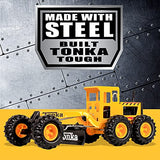 Tonka Steel Classics, Road Grader – Made With Real Steel and Sturdy Plastic, Grader Tractor Toy, Yellow Friction Powered, Boys and Girls Ages 3+, Construction Truck, Toddlers, Birthday Gift, Christmas