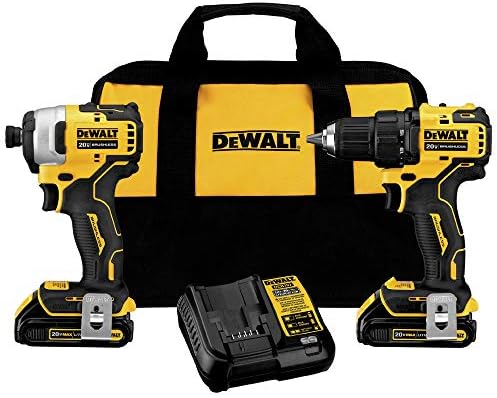 DEWALT ATOMIC 20V MAX* Cordless Drill Combo Kit, Compact (DCK278C2)