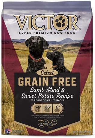 VICTOR Super Premium Dog Food – Grain Free Lamb Meal & Sweet Potato Recipe - Dry Dog Food For Dogs of All Life Stages – High Protein Dry Dog Food for All Normally Active Dogs, 15 lb