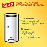 Glad Trash Bags, ForceFlex Tall Kitchen Drawstring Garbage Bags (Package May Vary), White, 13 Gallon, 90 Count