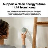 Google Nest Thermostat - Smart Thermostat for Home - Programmable Wifi Thermostat - Snow,1.07"D x 3.31"W x 3.31"H