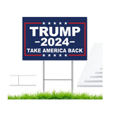 ROYALITA Trump 2024 Yard Sign with H-Stakes - Double Sided 18x12 Inch Trump Take America Back Signs, Placard Voted for Trump Lawn Signs Triggering Signs Rally Decoration Outdoor Lawn Yard Signs