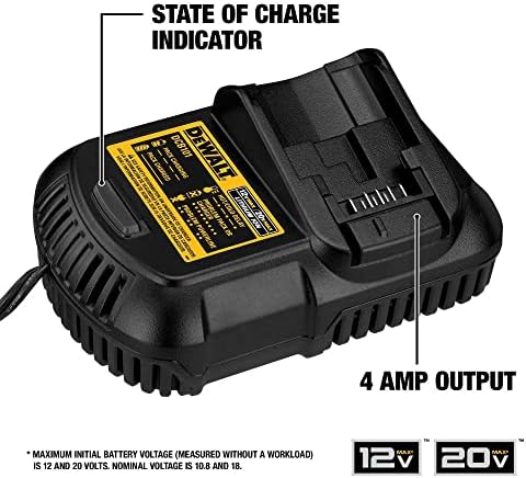 DEWALT 20V MAX 5 Ah Lithium Ion Battery and Charger Kit with Bag (DCB205CK)