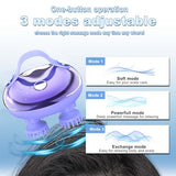 figifidia Electric Scalp Massager IPX7 Waterproof-Portable Rechargeable Head Massager Scalp Stress Relax, 3 Speed Modes & 8 Removable Massage Claws,Valentines Day Gifts for Her/Him