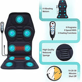 AOVOJRM Seat Massager,Vibrating Back Massager for Chair Massage Cushion ,9 Nodes to Relieve Stress Pain, Home Office,Christmas Gifts Women/Men/Mom/Dad (Black)