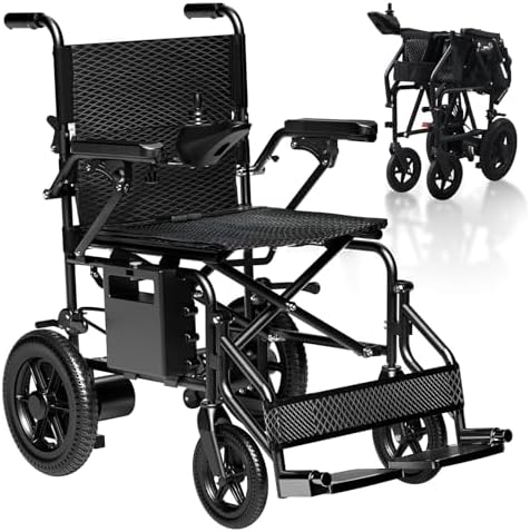 [2025 Upgrade] Hassky Electric Wheelchair for Adults, 15+ Miles Longer Range Power Wheelchair, Foldable Electric Wheelchairs Lightweight, All Terrain Motorized Wheelchair for Seniors Portable